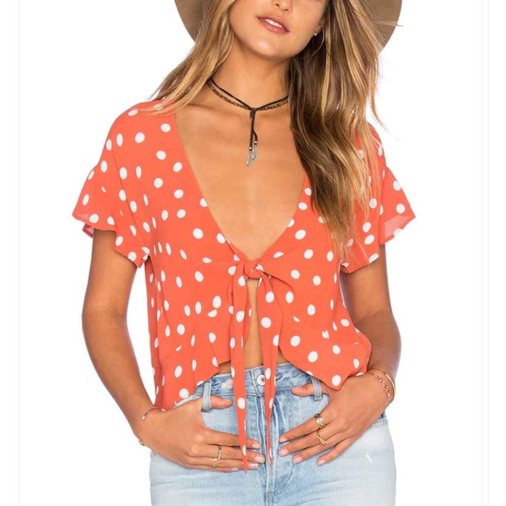 Tularosa Winnie polka dot blouse